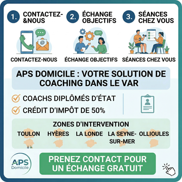 Coach sportif à domicile dans le Var : le service APS Domicile expliqué